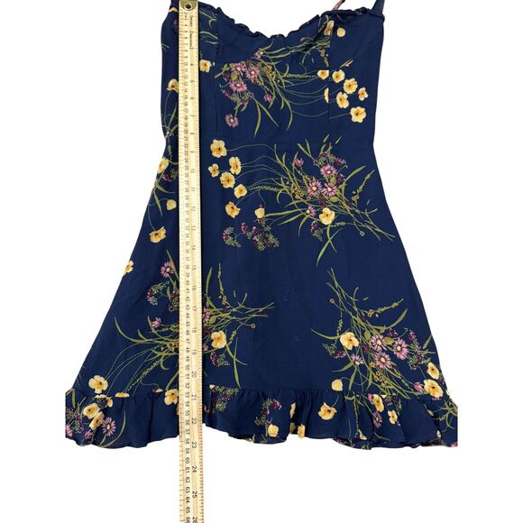 Reformation Floral Mini Dress - Black with Yellow and Purple - Picture 12 of 14